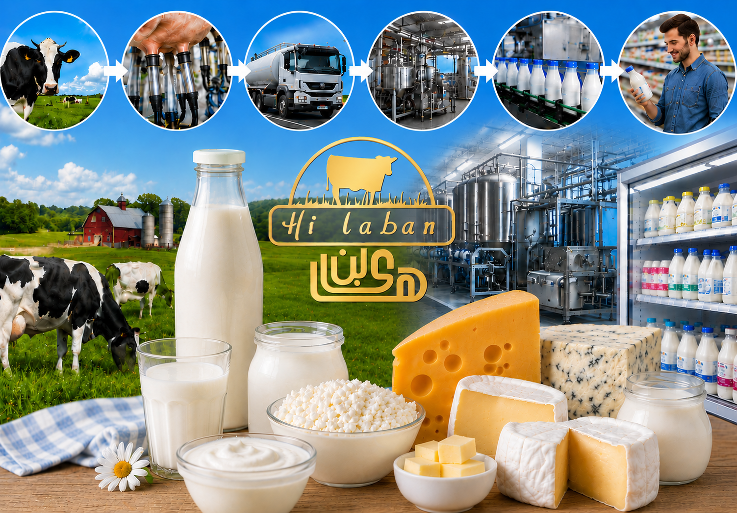 فرآیند تولید لبنیات